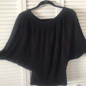 LOVE CULTURE black sweater top, bat sleeves beautiful knit